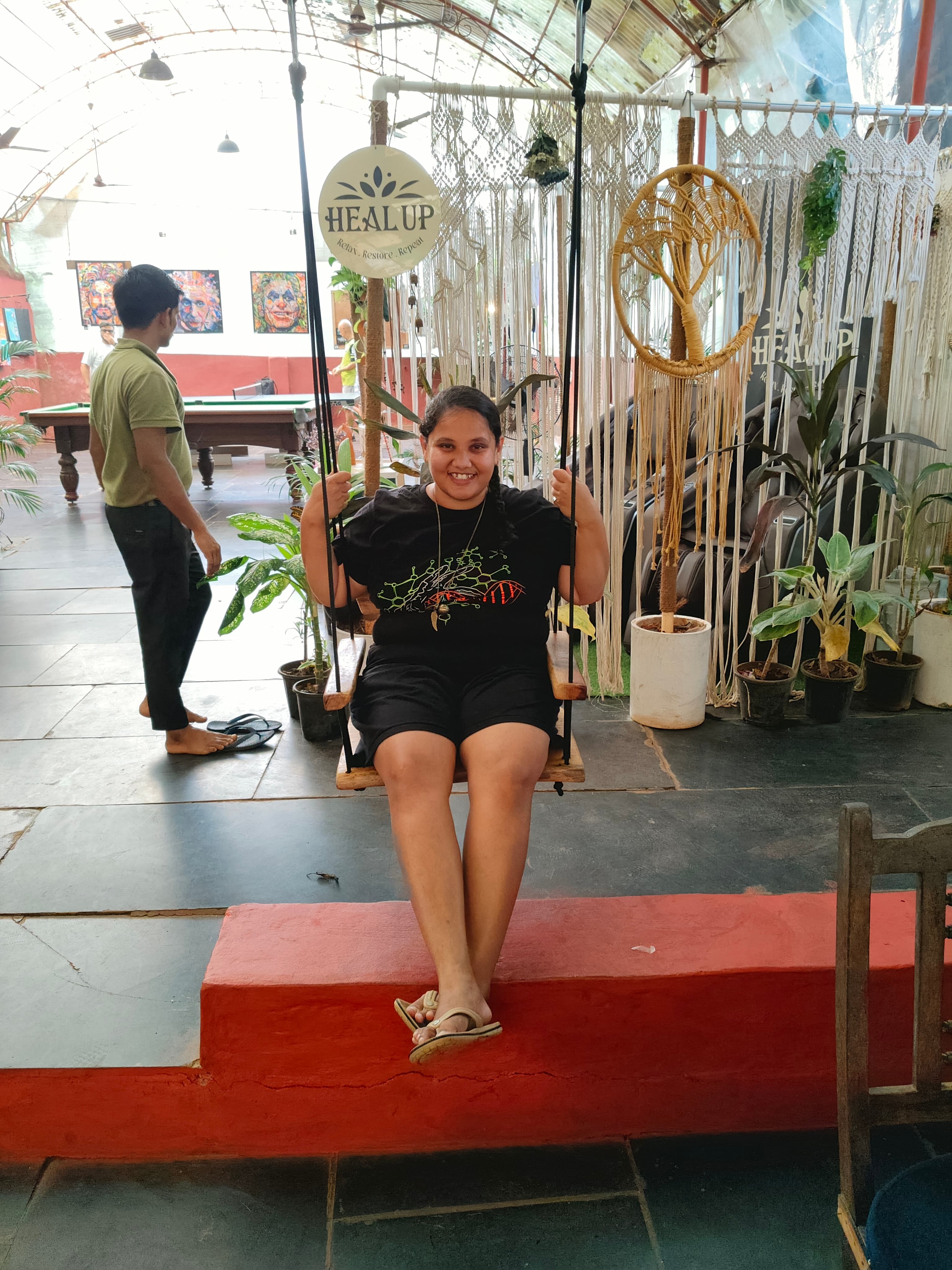 Found a swing. Obviously had to use it.